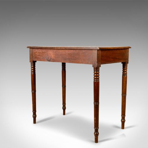 fig 2. Antique Side Table, English, Georgian, Mahogany Bow Fronted Console Table c.1800