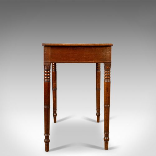 fig 3. Antique Side Table, English, Georgian, Mahogany Bow Fronted Console Table c.1800
