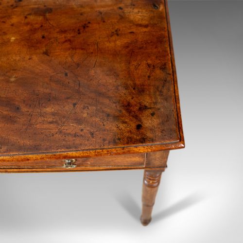 fig 4. Antique Side Table, English, Georgian, Mahogany Bow Fronted Console Table c.1800