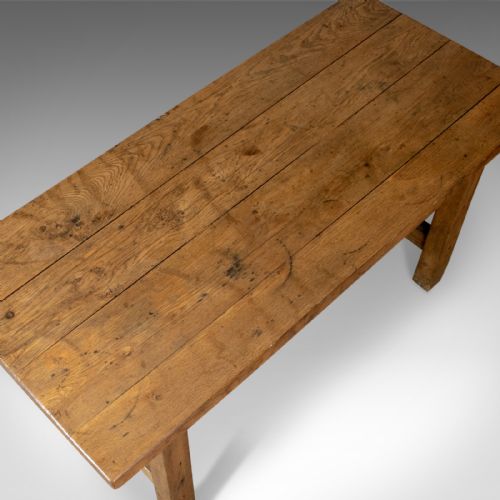 fig 3. French Antique Charcuterie Table, 19th Century, Oak, Country Kitchen Circa 1890