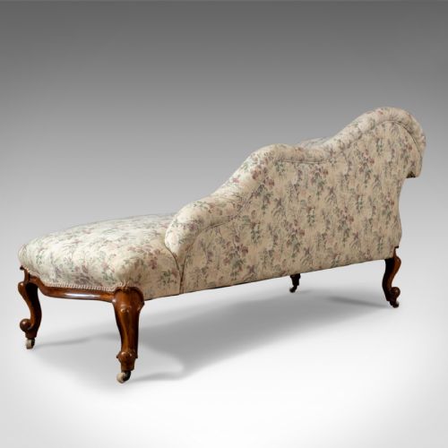 fig 2. Antique Chaise Longue, English, Late Regency Day Bed, Walnut, Circa 1830