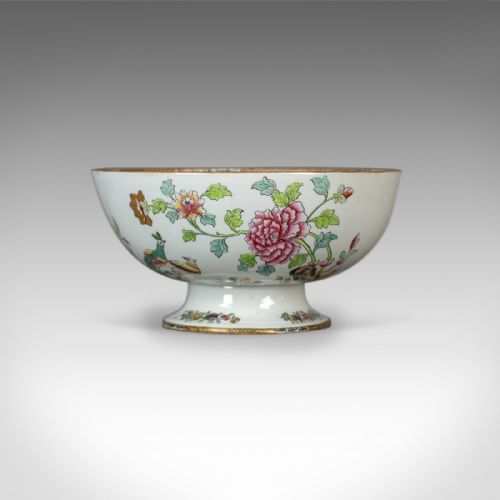 Antique Ironstone Bowl, 19th Century, Victorian, Chinoiserie Ceramic