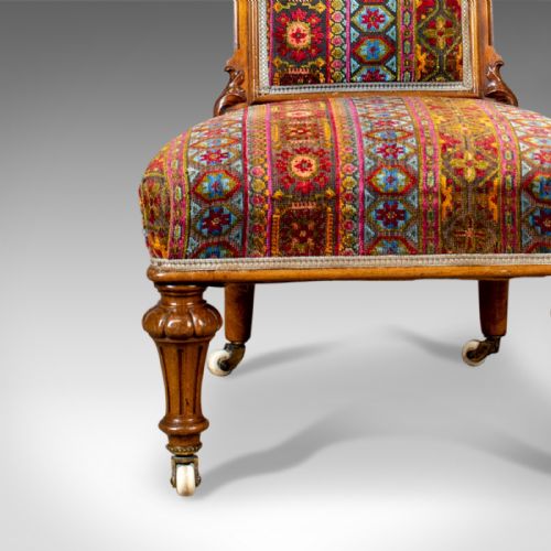 fig 3. Antique Prie Dieu Chair, 19th Century, Regency, Walnut, Bedroom, Side Circa 1820