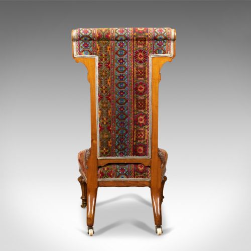 fig 4. Antique Prie Dieu Chair, 19th Century, Regency, Walnut, Bedroom, Side Circa 1820