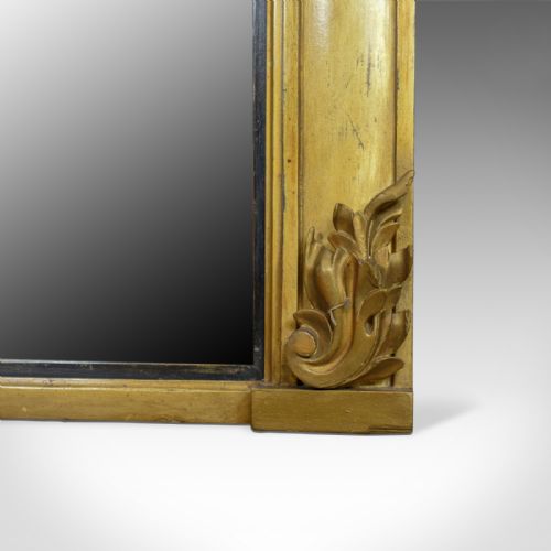 fig 2. Antique Overmantel Mirror, English, Georgian, Wall, Giltwood, Gesso, Circa 1800