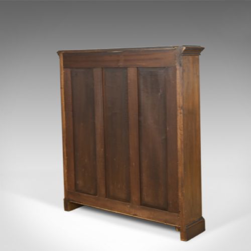 fig 2. Antique Open Bookcase, English, Victorian, Book Shelves, Oak, Circa 1890