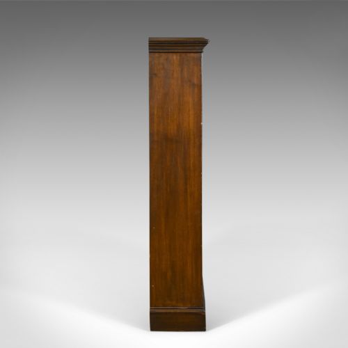 fig 3. Antique Open Bookcase, English, Victorian, Book Shelves, Oak, Circa 1890