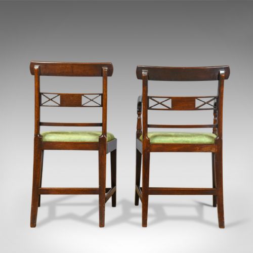 fig 3. Set of Six Antique Dining Chairs, English, Regency, Mahogany, C19th Circa 1820