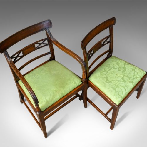 fig 5. Set of Six Antique Dining Chairs, English, Regency, Mahogany, C19th Circa 1820