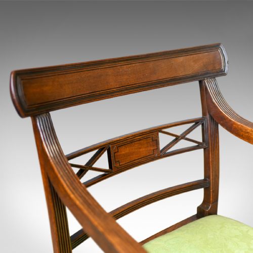 fig 6. Set of Six Antique Dining Chairs, English, Regency, Mahogany, C19th Circa 1820