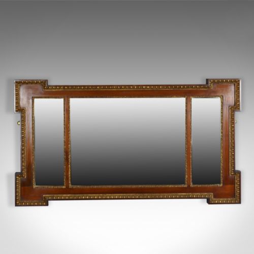 Antique Overmantel Mirror. Edwardian, Regency Revival, Wall Mirror, Circa 1910
