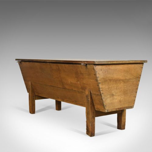 fig 3. Antique Boulangerie Dough Bin, Large, French, Elm, Circa 1800