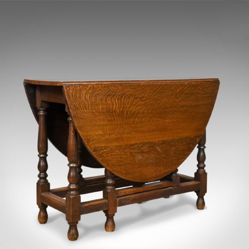 Antique Gate Leg Table, Edwardian, English, Oak, Country Kitchen, Circa 1910