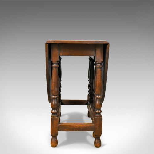 fig 2. Antique Gate Leg Table, Edwardian, English, Oak, Country Kitchen, Circa 1910