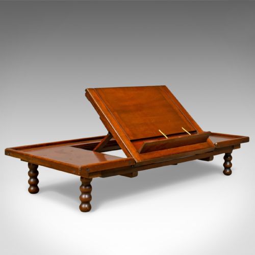 Adjustable Antique Reading Table, John Carter, Victorian, Mahogany Lectern C1890