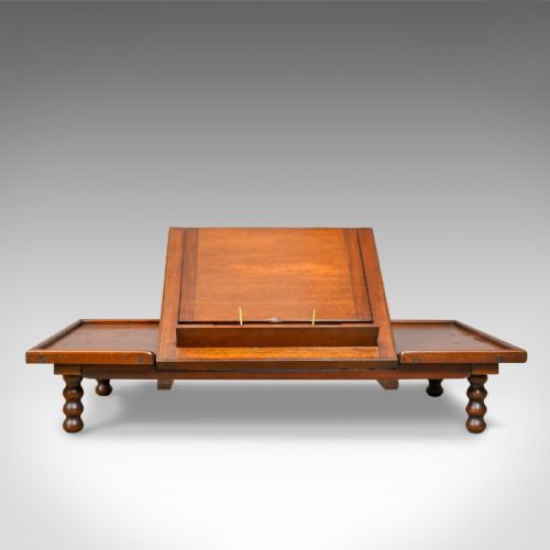 fig 1. Adjustable Antique Reading Table, John Carter, Victorian, Mahogany Lectern c1890