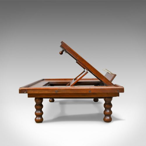 fig 2. Adjustable Antique Reading Table, John Carter, Victorian, Mahogany Lectern c1890