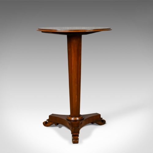 Antique Wine Table, English, Regency, Mahogany, Tripod, Side, Circa 1830