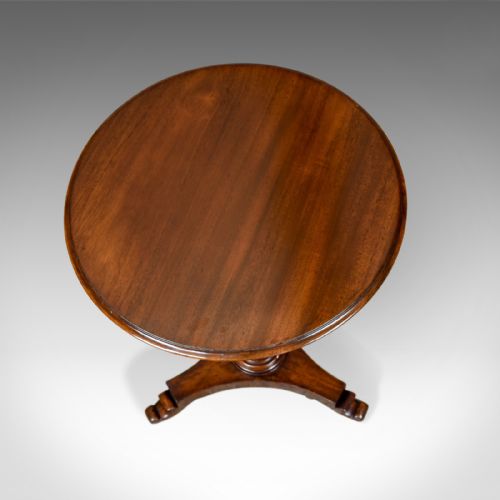 fig 1. Antique Wine Table, English, Regency, Mahogany, Tripod, Side, Circa 1830