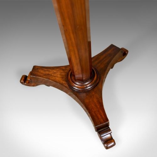 fig 4. Antique Wine Table, English, Regency, Mahogany, Tripod, Side, Circa 1830