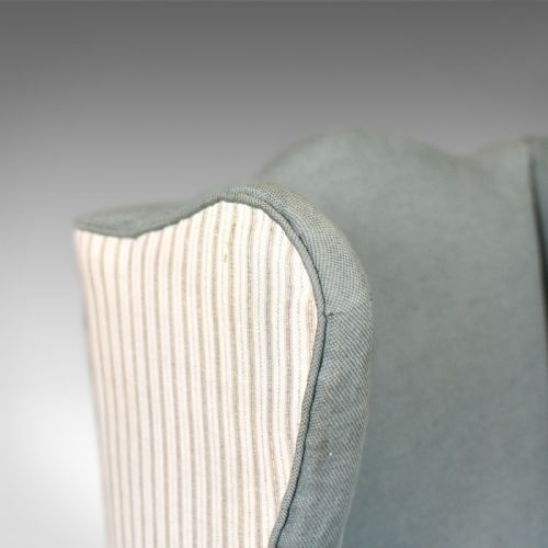 fig 3. Antique Wing Back Chair, English, Edwardian, Armchair, Mahogany, Circa 1910