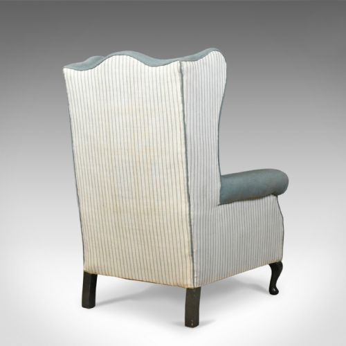 fig 4. Antique Wing Back Chair, English, Edwardian, Armchair, Mahogany, Circa 1910