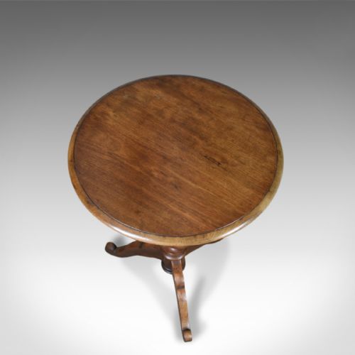 fig 1. Antique Wine Table, English, Victorian, Mahogany, Tripod Side Barley Twist c1860