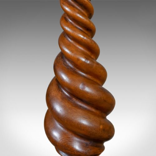 fig 3. Antique Wine Table, English, Victorian, Mahogany, Tripod Side Barley Twist c1860