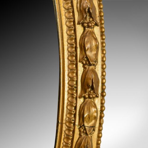 fig 4. Antique Wall Mirror, English, Victorian, Gilt Gesso, Overmantel, Circa 1850