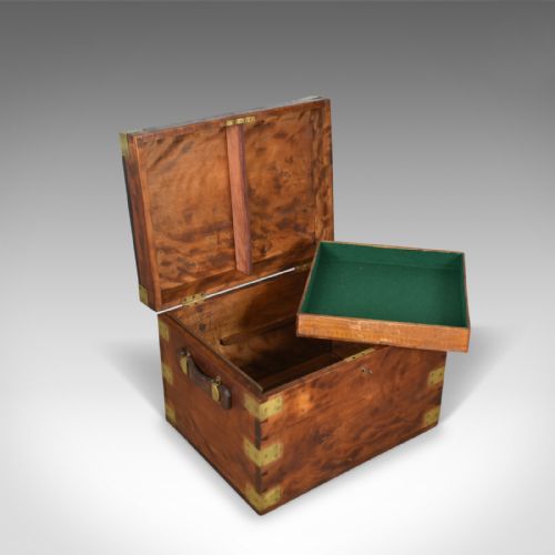 fig 3. Antique Steamer Chest, Marine, English Travel Ship's Trunk W Insall & Sons c1870