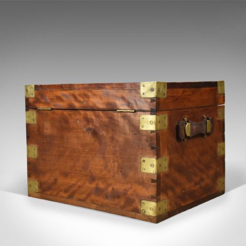 fig 4. Antique Steamer Chest, Marine, English Travel Ship's Trunk W Insall & Sons c1870