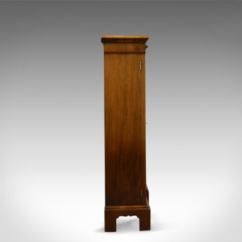 fig 2. Antique Breakfront Bookcase, Victorian Burr Walnut Glazed Display Cabinet c1890
