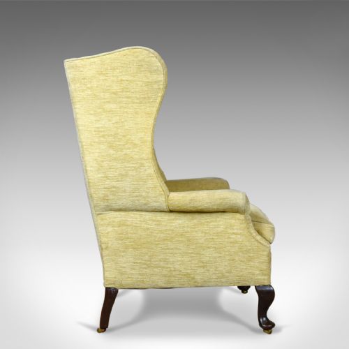 fig 3. Antique Wing Back Armchair, Victorian Easy Chair, Late 19th Century, Circa 1900