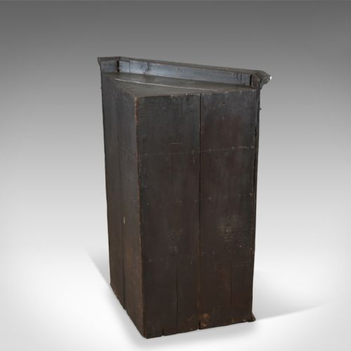 fig 2. Antique Corner Cabinet, Oak, Mahogany Georgian, Glazed, Hanging, Cupboard, c1770
