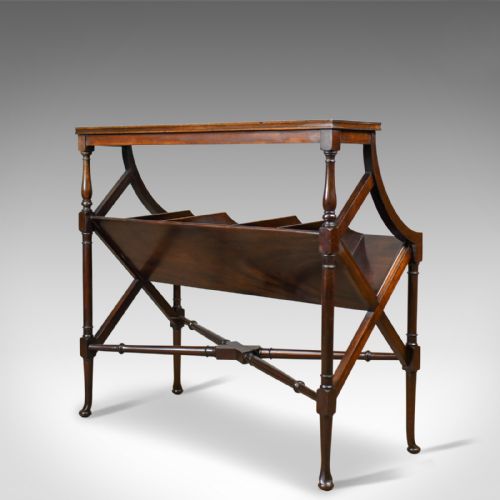 fig 4. Antique Library Book Trough, English, Victorian, Regency Revival Bookshelf c1880