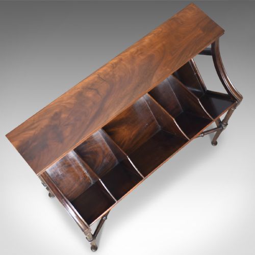 fig 5. Antique Library Book Trough, English, Victorian, Regency Revival Bookshelf c1880