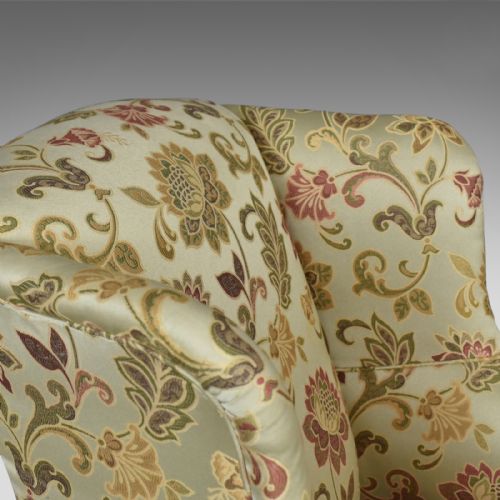 fig 3. Antique Wing Back Armchair, English, Victorian, Deep, Club Chair, Circa 1900
