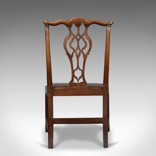 fig 1. Set of Six Antique Dining Chairs, Mahogany, English, Georgian, Chippendale c1800