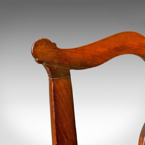 fig 6. Set of Six Antique Dining Chairs, Mahogany, English, Georgian, Chippendale c1800