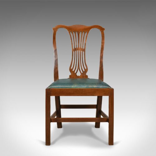 fig 1. Set of Six Dining Chairs, English, Hepplewhite Revival, Victorian, Circa 1880