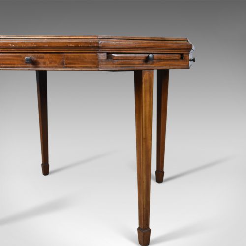 fig 5. Antique Metamorphic Bridge Card Table, Trollope & Colls, Mahogany Games c1920-30