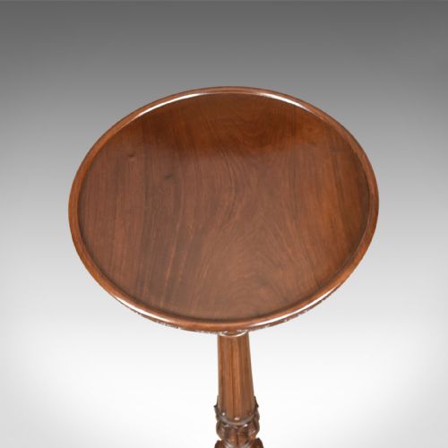 fig 1. Antique Torchere, English, Edwardian, Plant Stand, Mahogany, Circa 1910