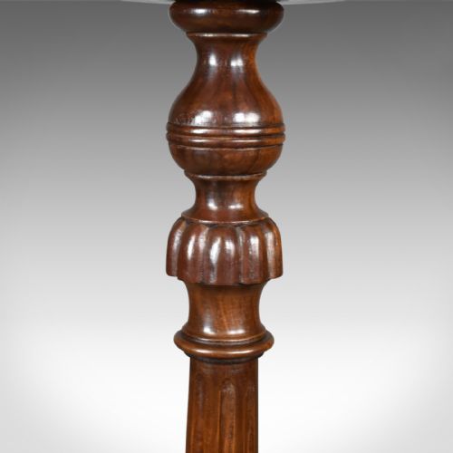 fig 2. Antique Torchere, English, Edwardian, Plant Stand, Mahogany, Circa 1910