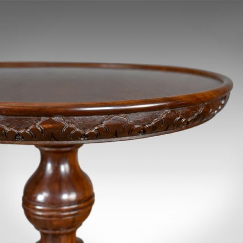 fig 3. Antique Torchere, English, Edwardian, Plant Stand, Mahogany, Circa 1910