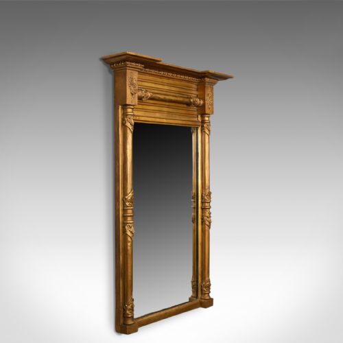 fig 1. Antique Pier Mirror, Regency, Giltwood, Wall, Early 19th Century, Circa 1820
