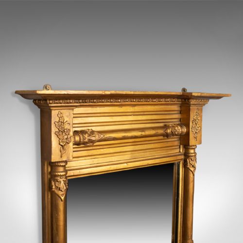 fig 3. Antique Pier Mirror, Regency, Giltwood, Wall, Early 19th Century, Circa 1820