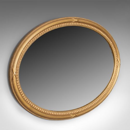 fig 1. Antique Wall Mirror, English, 1920s, Giltwood Frame, Portrait, Landscape