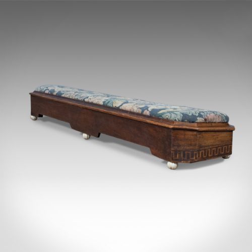 fig 4. Antique, Carriage Stool, Long, Victorian, Footrest, Walnut, Needlepoint c1860