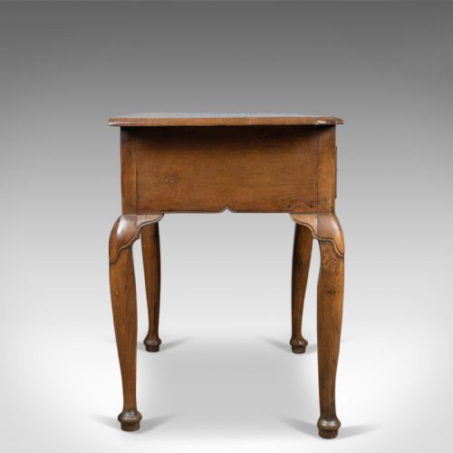 fig 2. Antique Lowboy, English, Late Victorian, Oak Table, Circa 1900