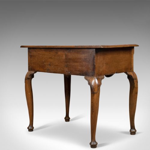 fig 3. Antique Lowboy, English, Late Victorian, Oak Table, Circa 1900
